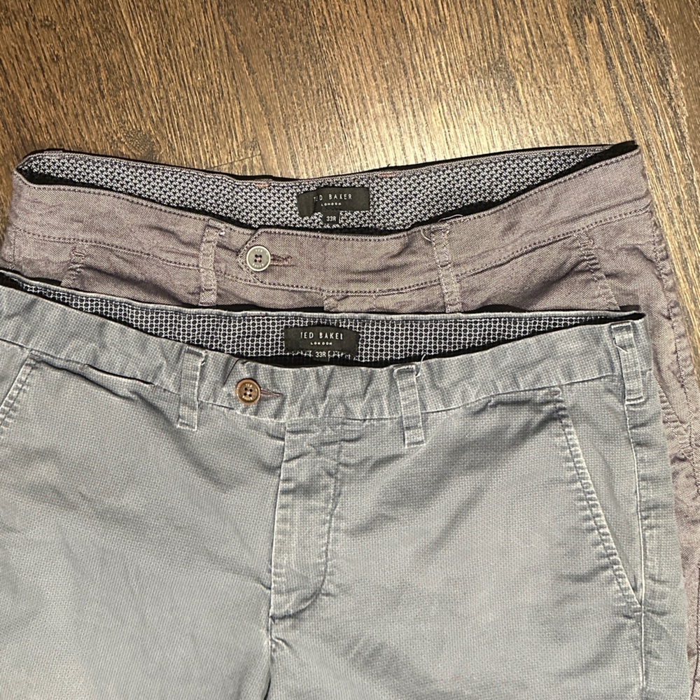 Ted Baker London Gray and Tan Cargo Shorts